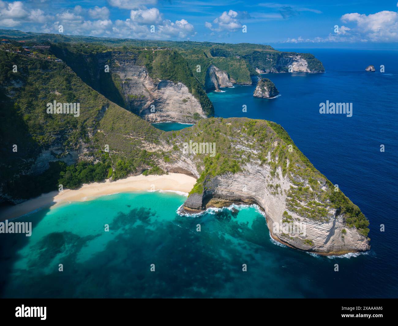 An aerial view of T-rex beach, Nusa Penida, Bali, Indonesia Stock Photo ...