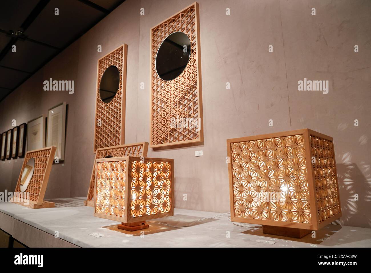 June 5, 2024, Tokyo, Japan Japanese patterns made with small pieces of