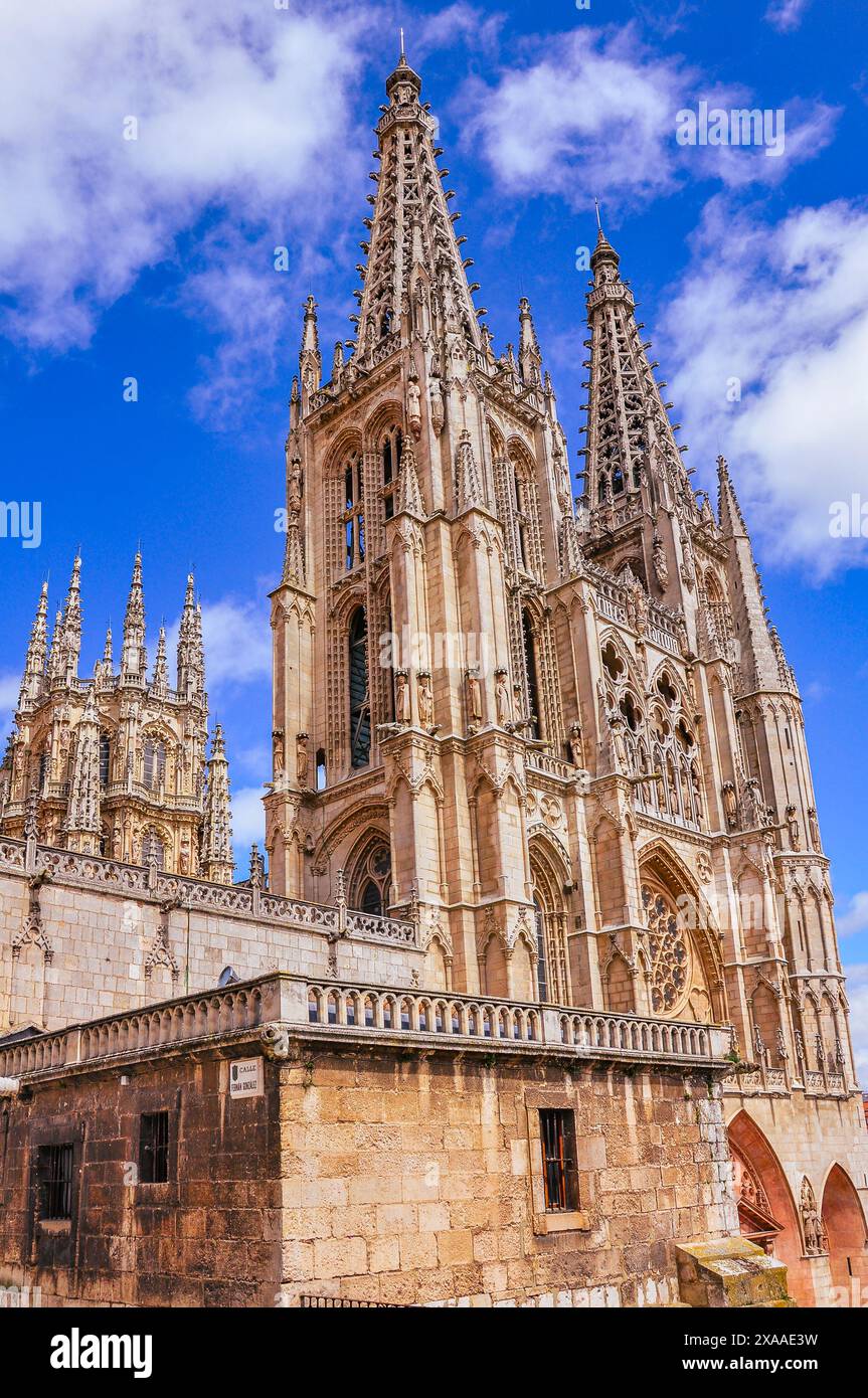 Burgos Cathedral in Gothic style, an example superb of spanish ...