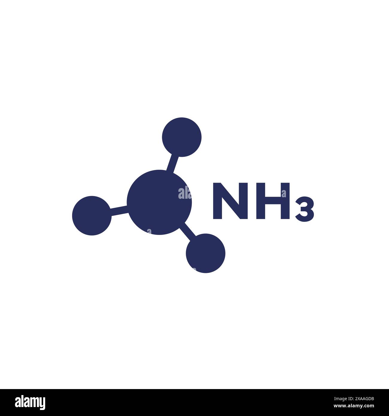 Ammonia, NH3 molecule icon on white Stock Vector Image & Art Alamy