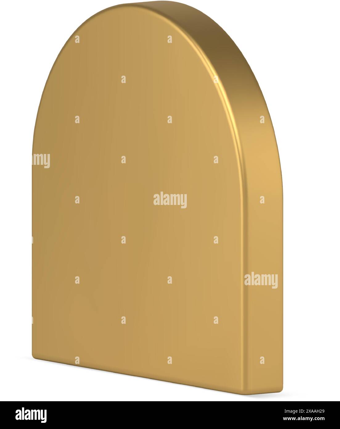 Premium metallic golden semi circle arch diagonally placed