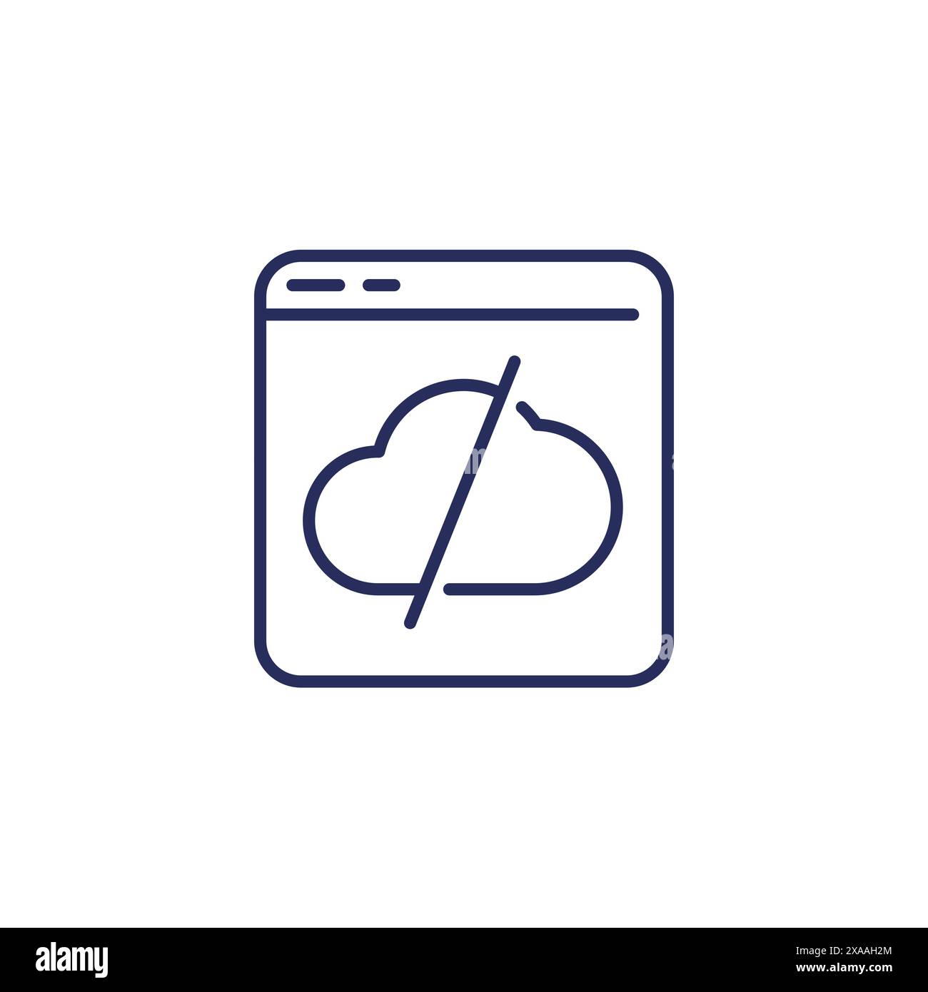 disconnect from a server line icon Stock Vector