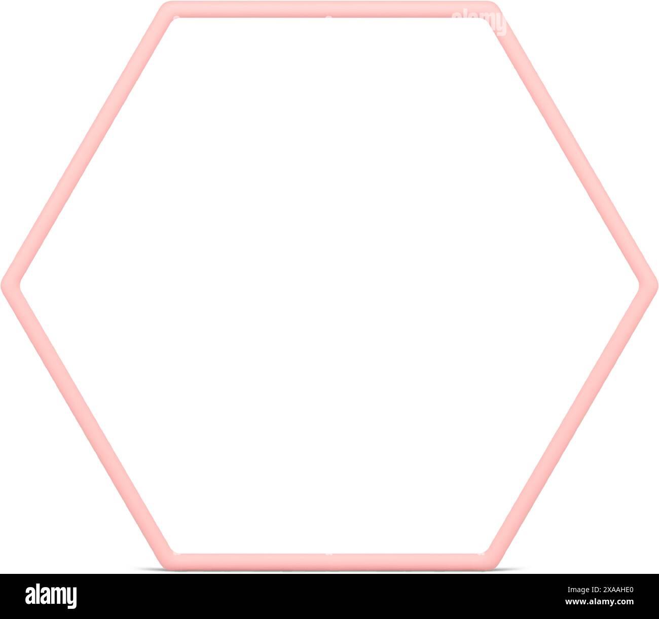 Hexagonal pink frame presentation Cut Out Stock Images & Pictures - Alamy