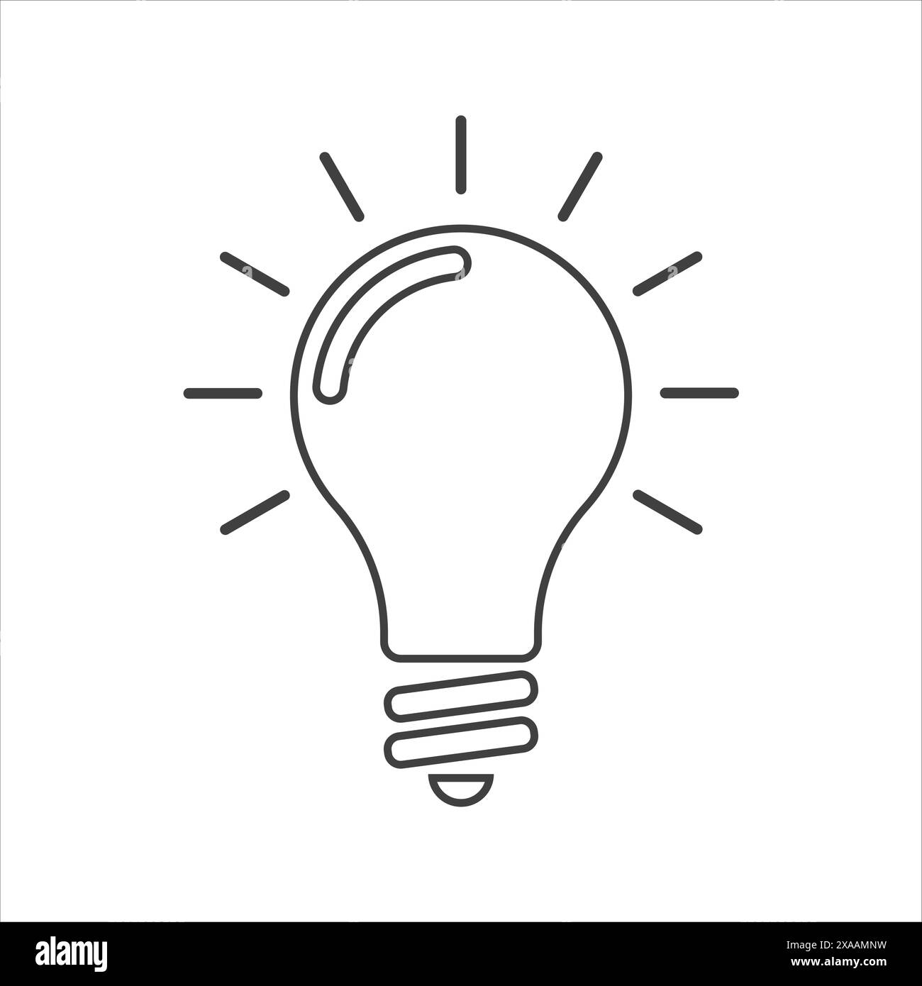 light bulb icon on white background Stock Vector Image & Art - Alamy