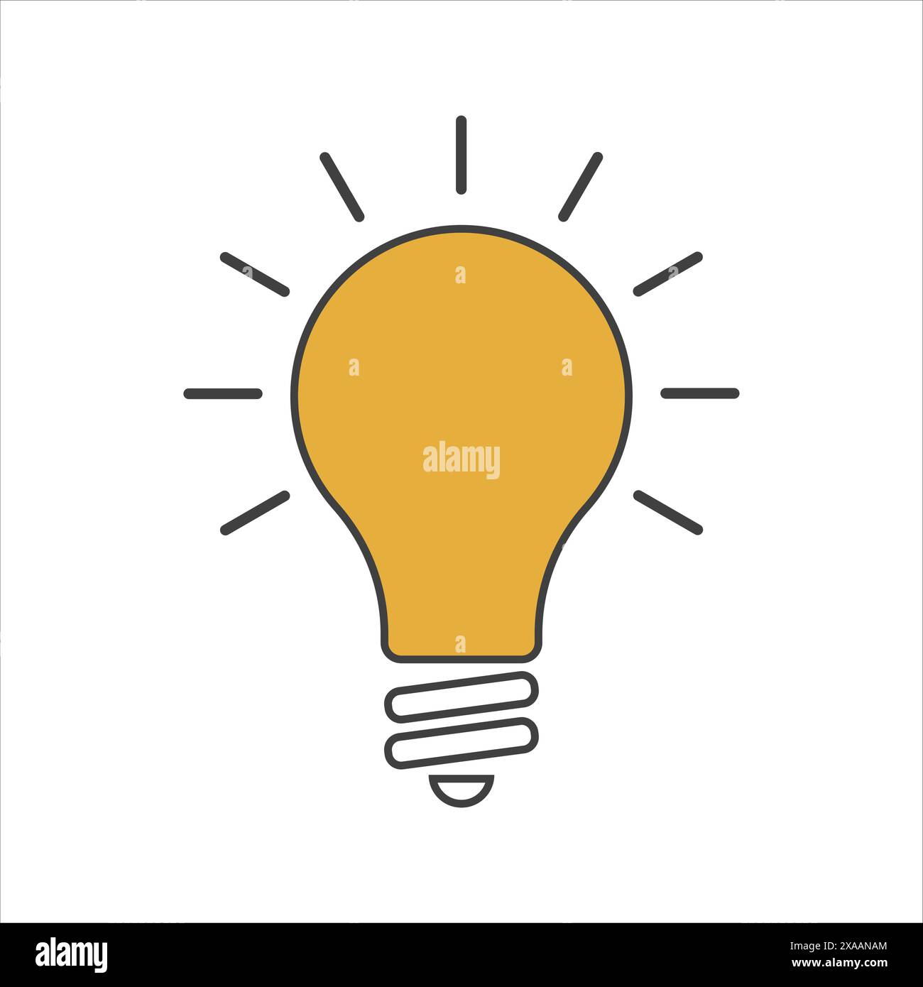 light bulb icon on white background Stock Vector Image & Art - Alamy