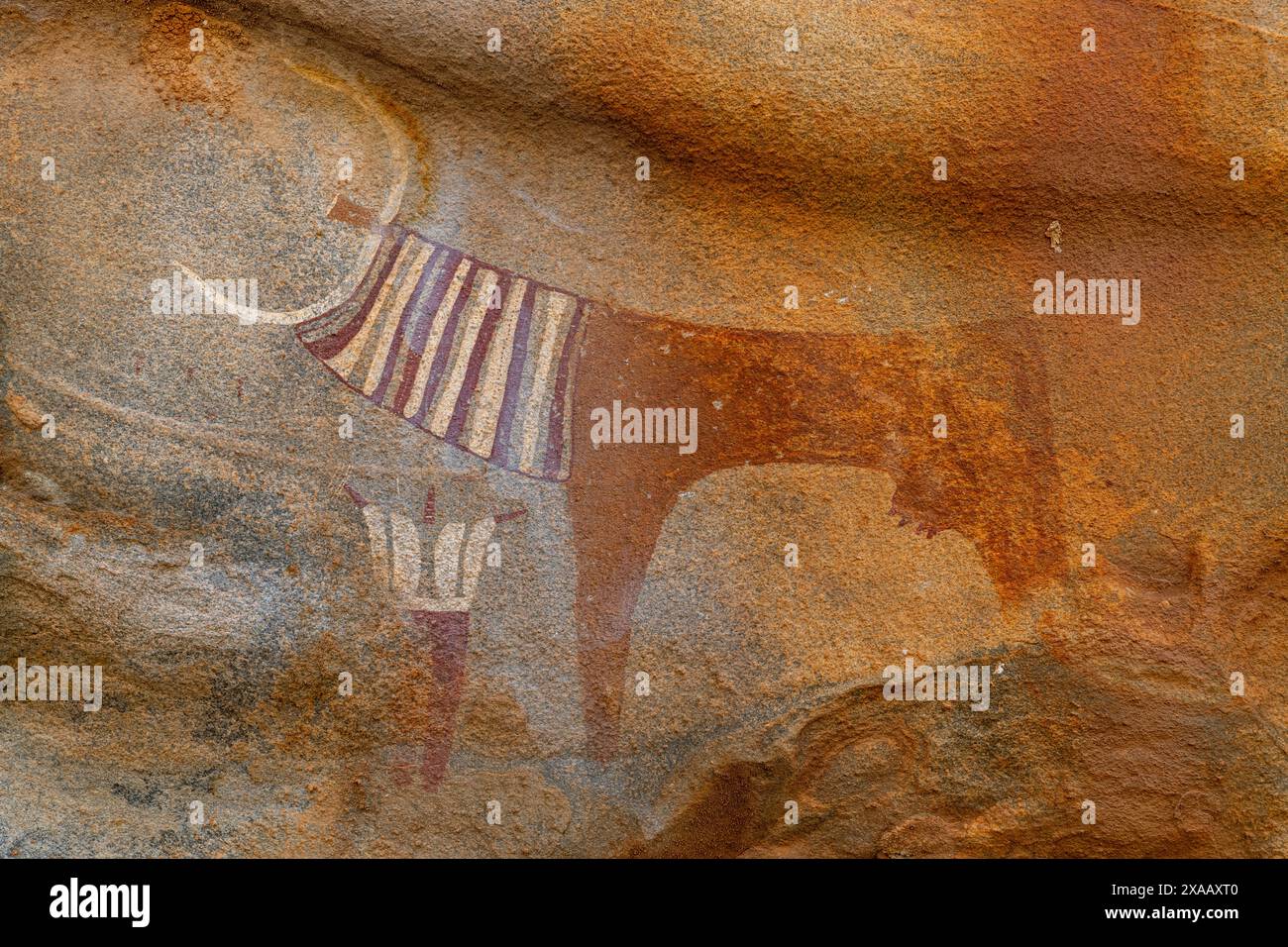 Rock art paintings of Laas Geel, near Hargeisa, Somaliland, Somalia, Africa Stock Photo