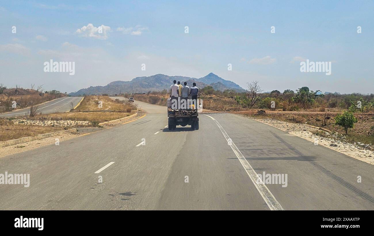 Road to Bor, central region, South Sudan, Africa Stock Photo
