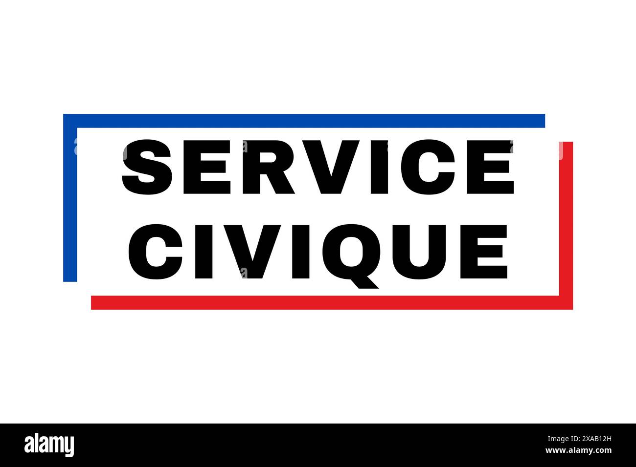 Civic service in France symbol icon called service civique in French