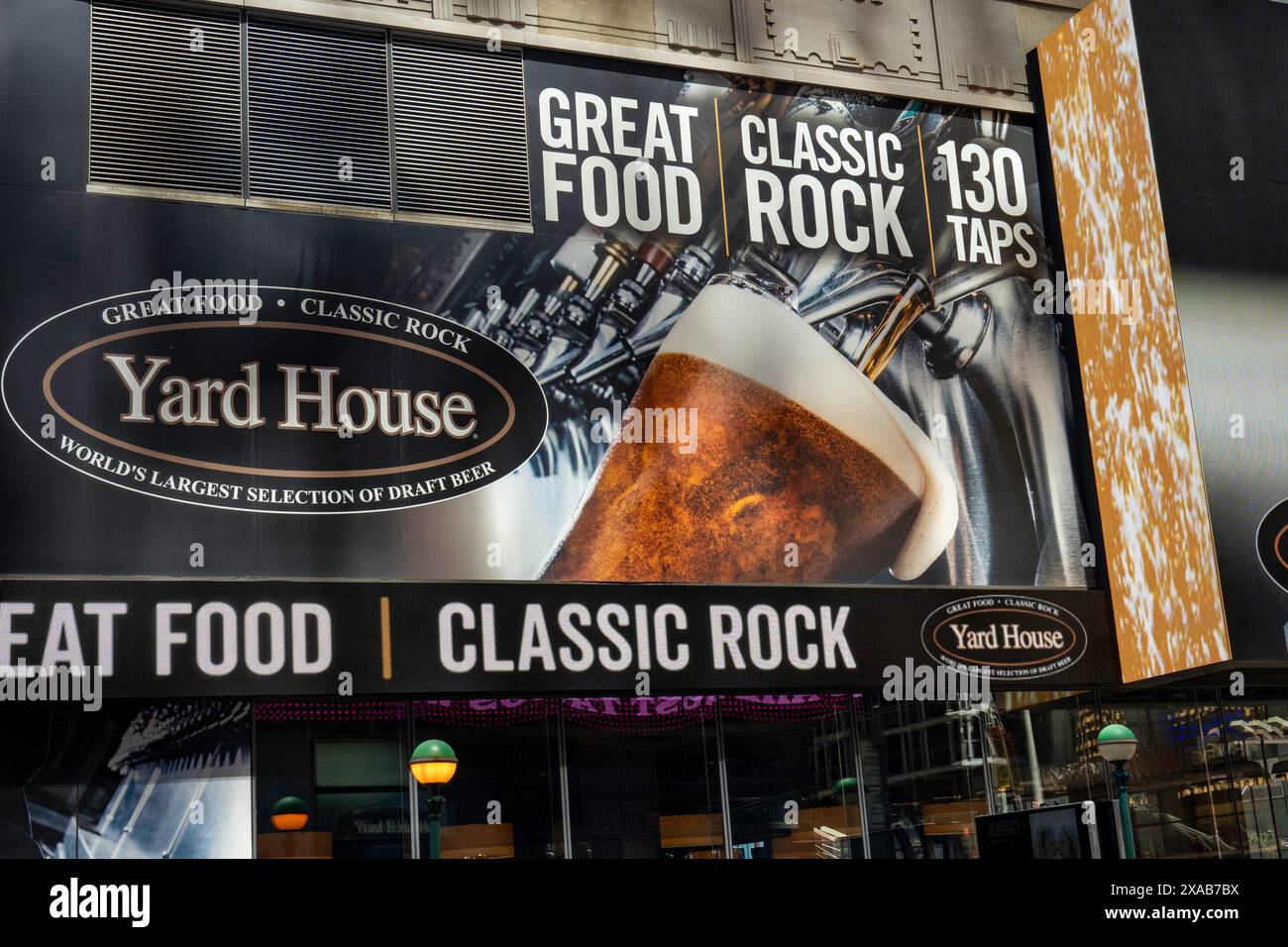 Yard House s a massive sports bar featuring hundreds of draft beers located in Times Square