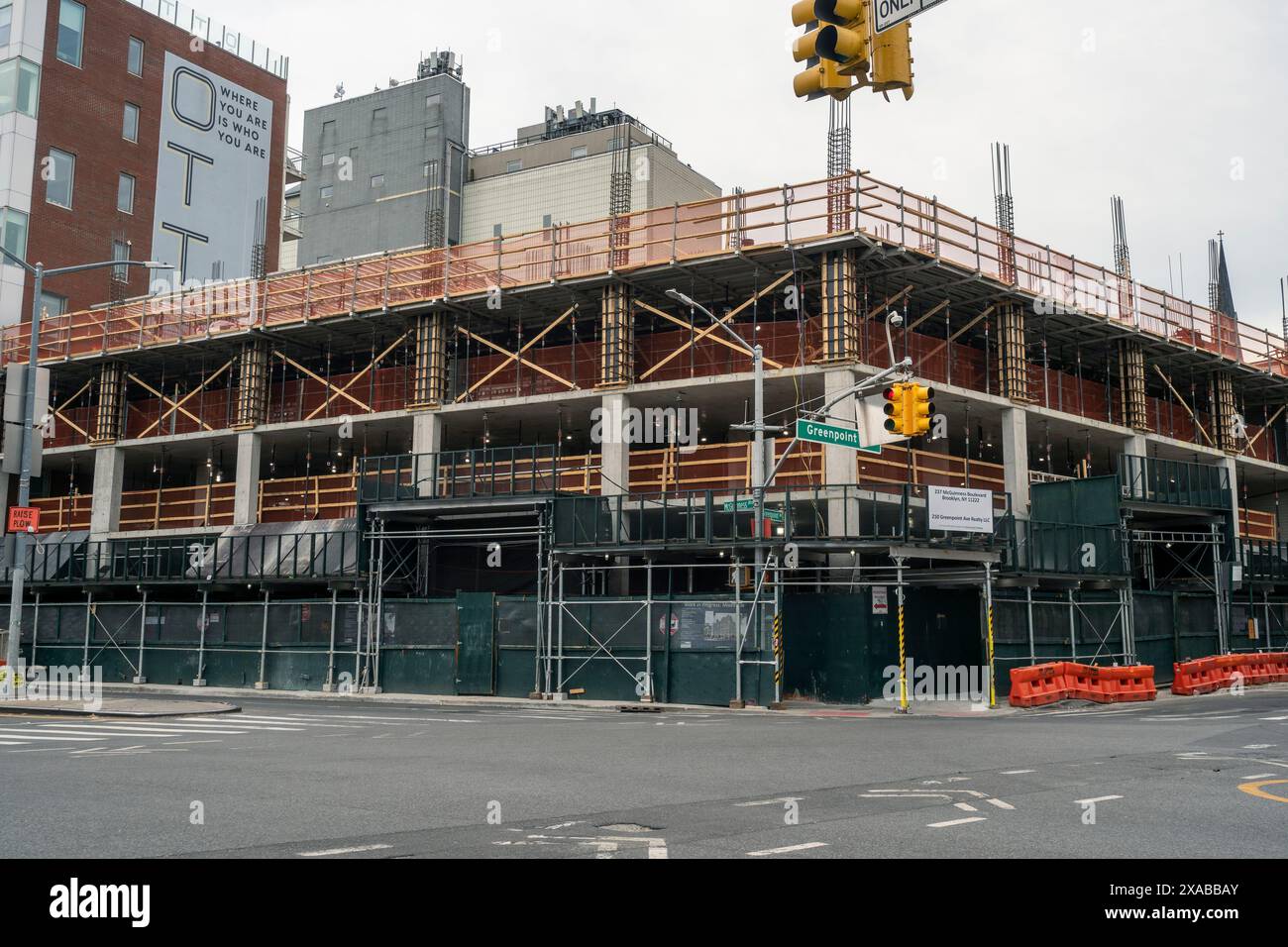 Construction on McGuinness Boulevard in the Greenpoint neighborhood of