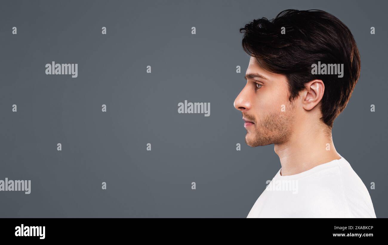 Man profile portrait hi-res stock photography and images - Alamy