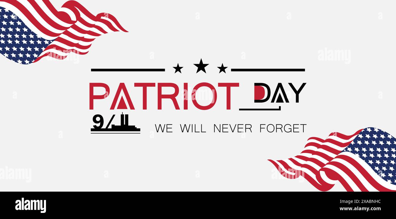 Honoring Sacrifice Patriot Day Stock Vector