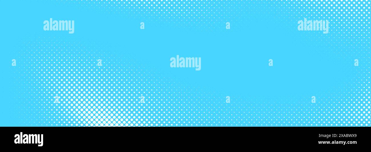 Light blue halftone pattern. Retro comic gradient background. Turquoise ...