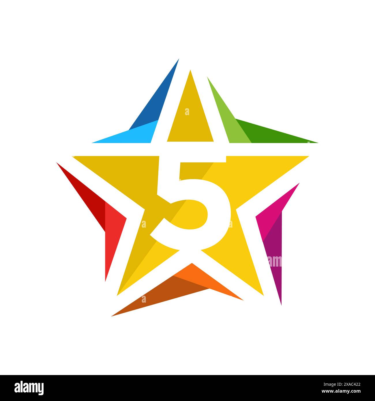 5 Star Logo Graphic Design features a visually striking representation