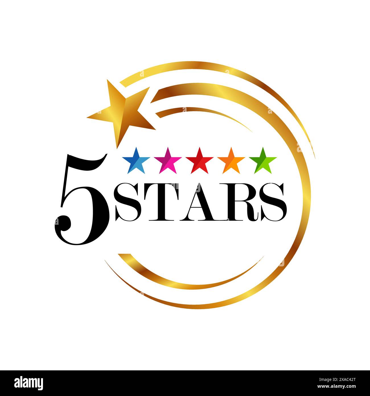 The 5 Star Logo Graphic Design features a visually striking