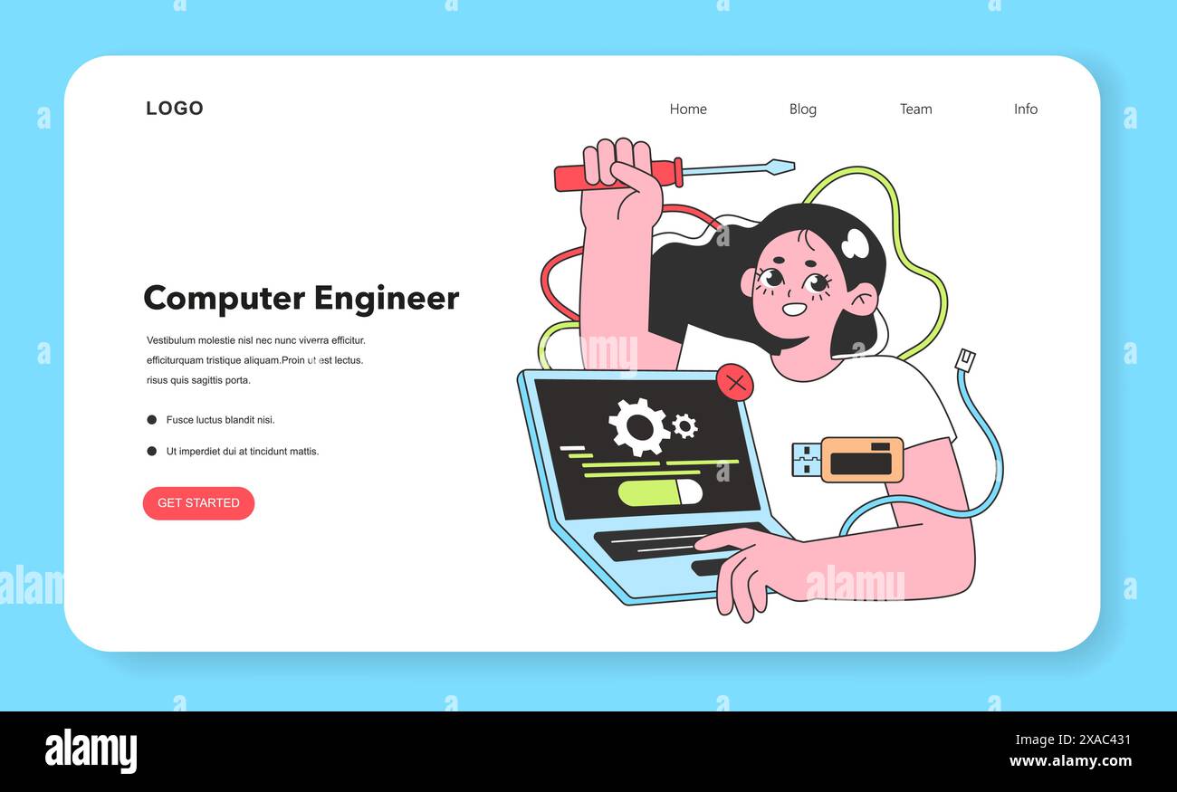 A Computer Engineer diligently troubleshoots and configures hardware ...