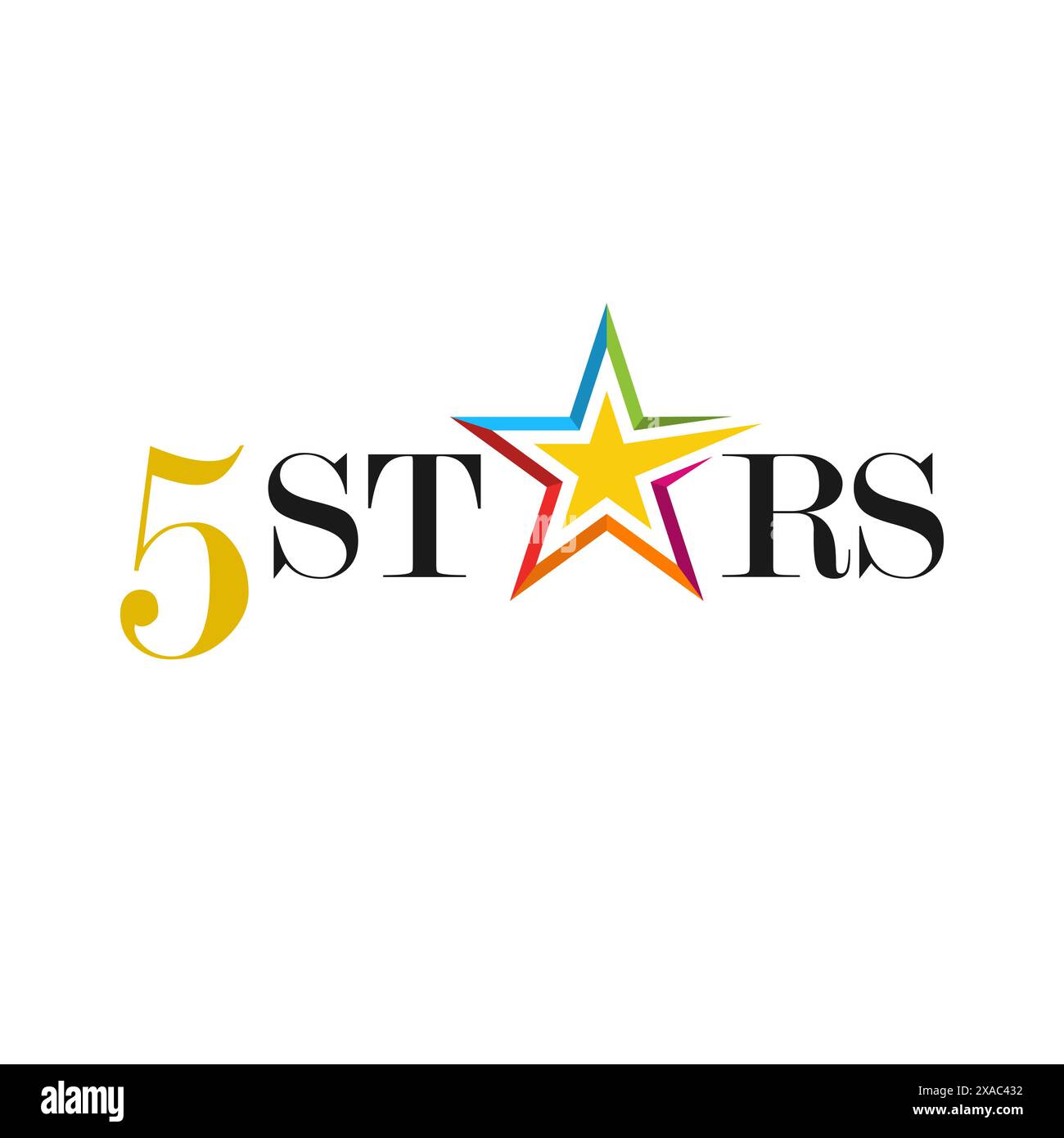 The 5 Star Logo Graphic Design features a visually striking