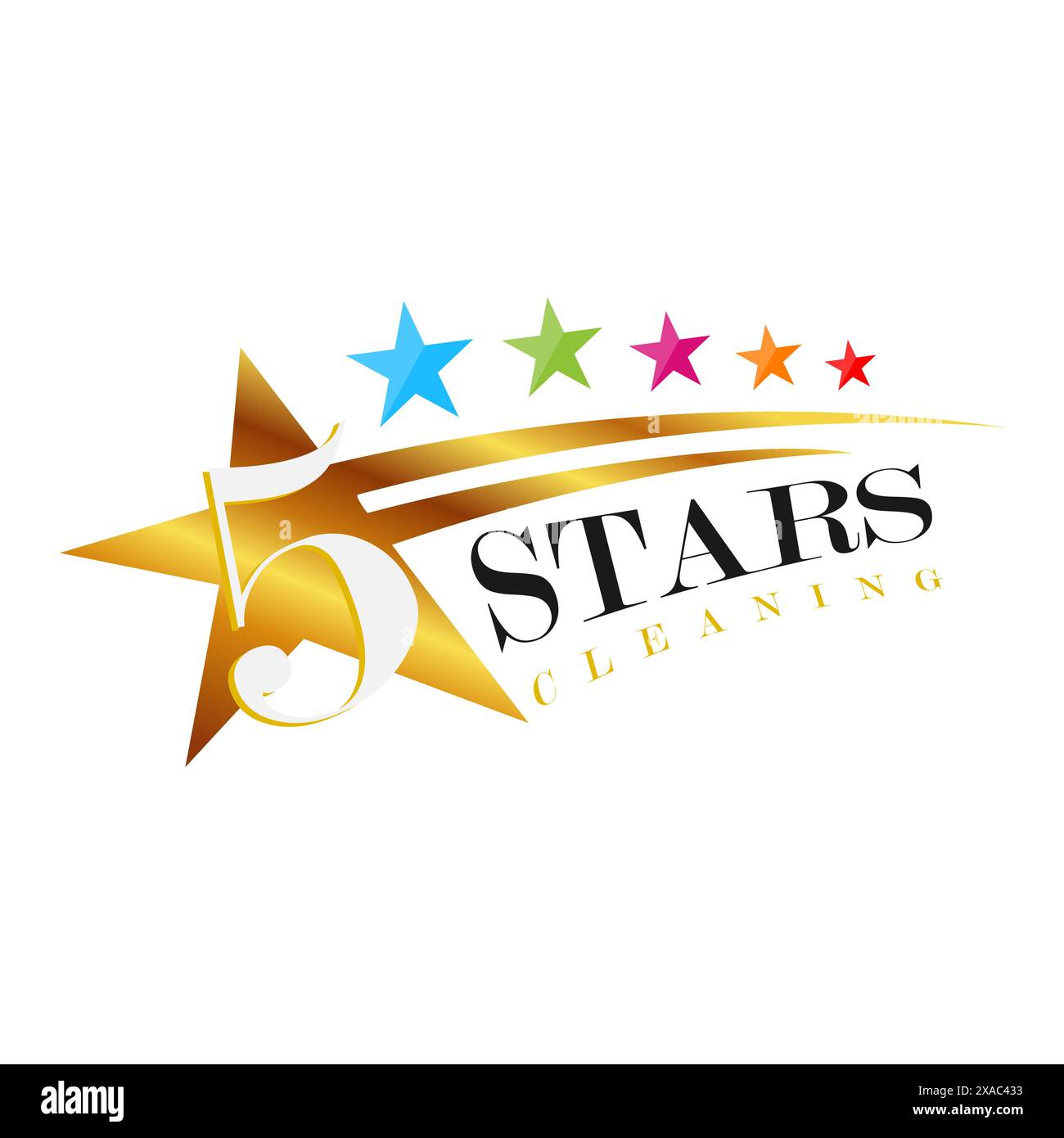 5 Star Logo Graphic Design features a visually striking representation