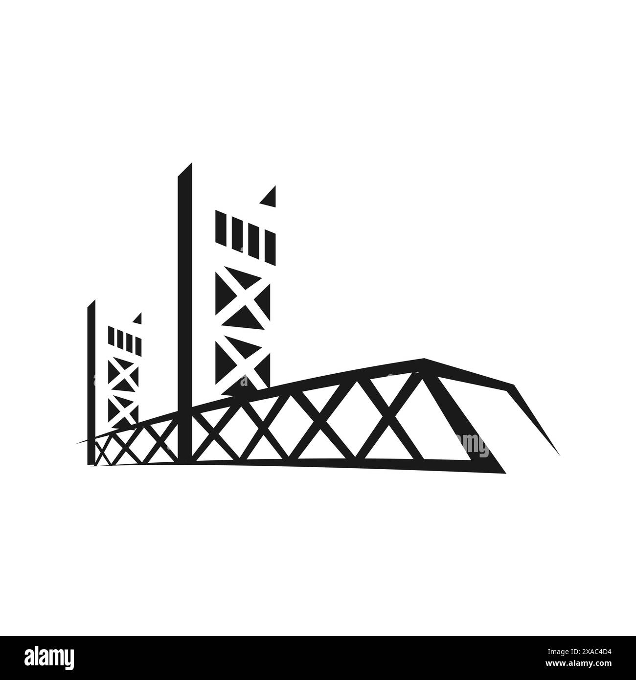 Introducing our Simple Modern Iron Bridges Vector Logo Graphic Design