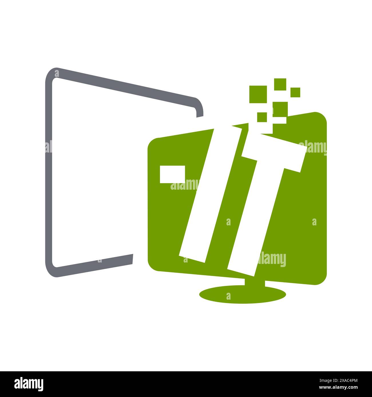 Explore our dynamic IT tech letter logo vector graphic design, a