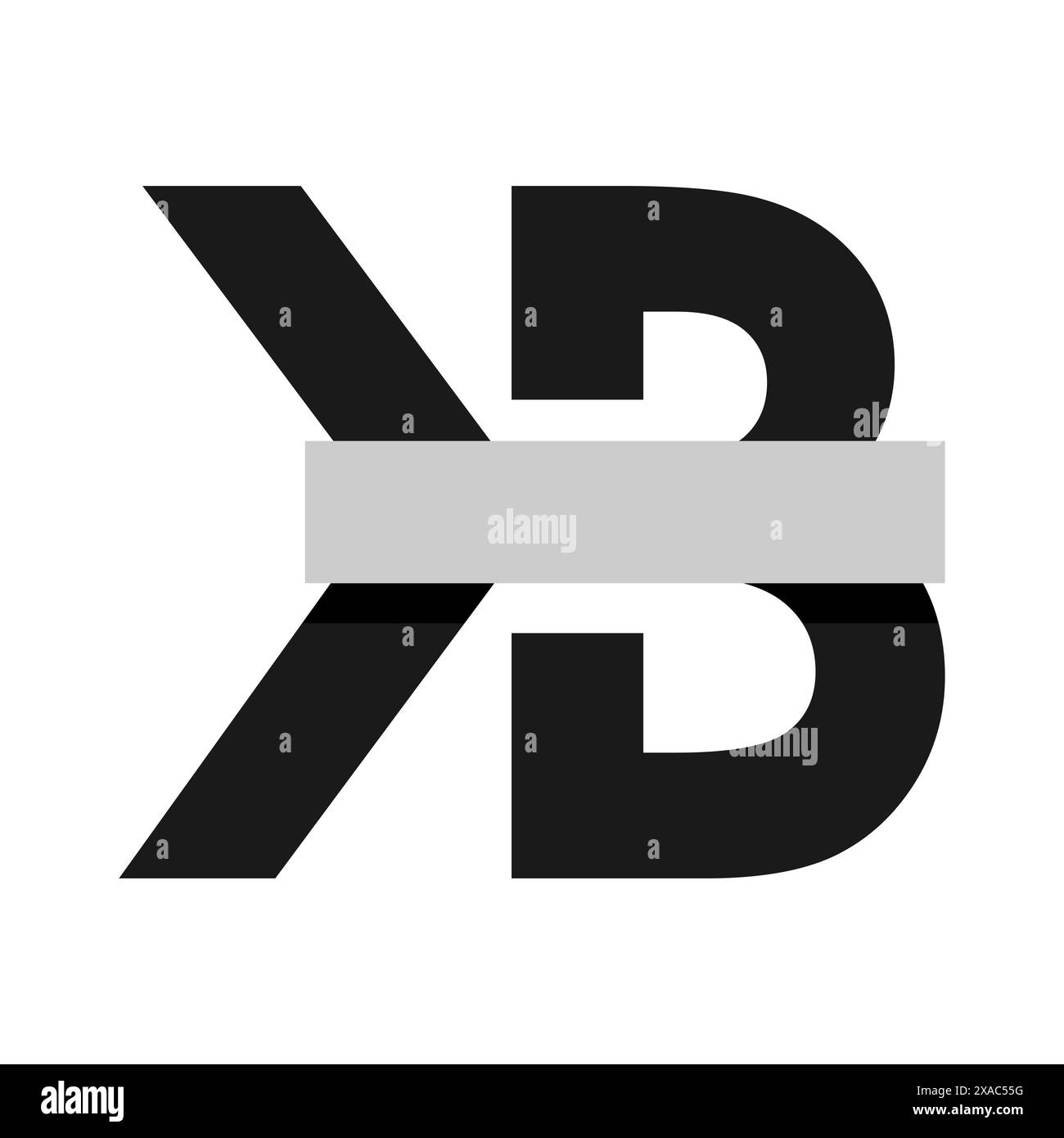 great simply knit BK logo K B initial Letter design vector graphic ...