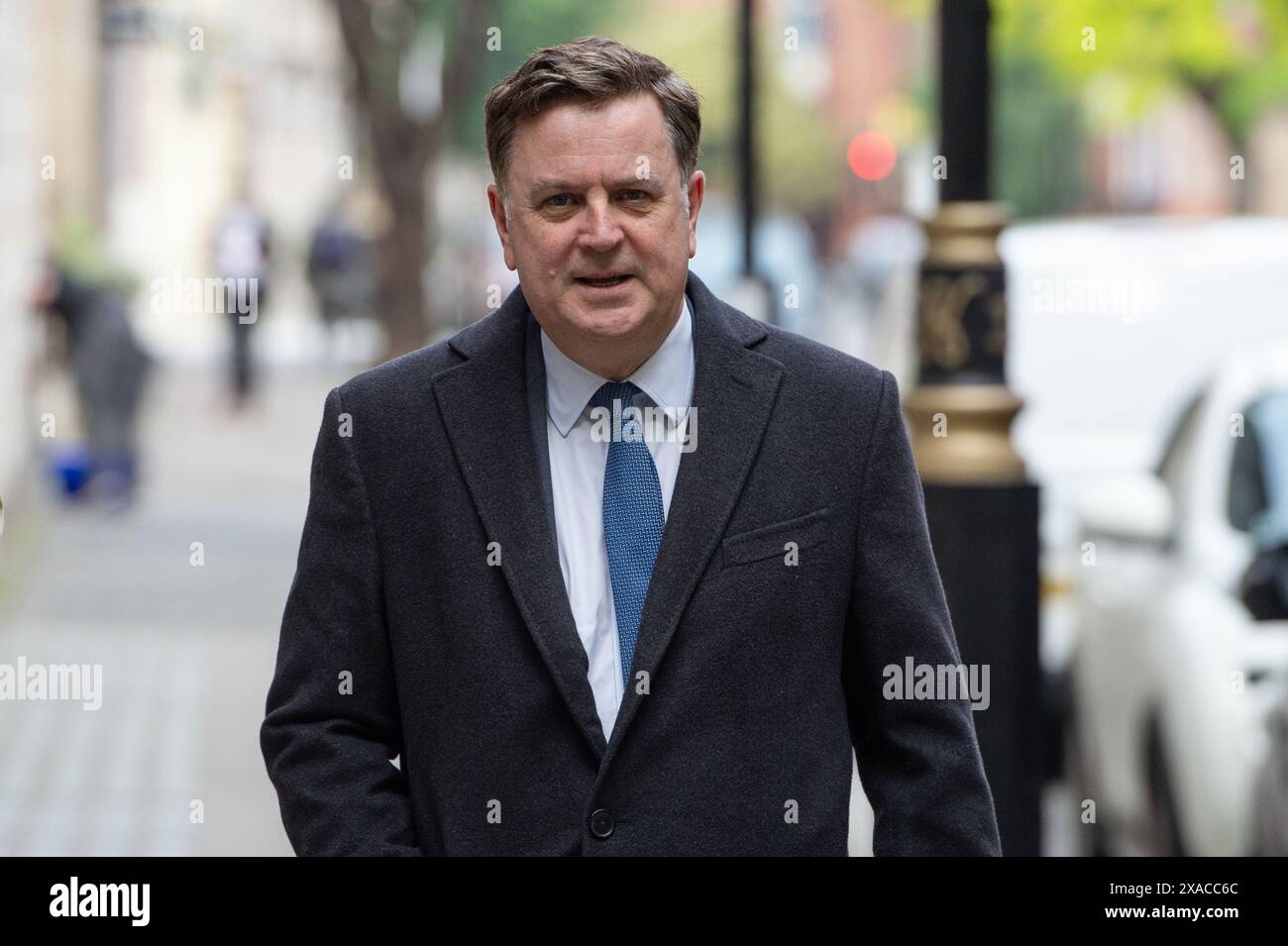 London, England, UK. 6th June, 2024. Work and Pensions Secretary MEL STRIDE is seen outside Westminster studios during a morning media round. (Credit Image: © Thomas Krych/ZUMA Press Wire) EDITORIAL USAGE ONLY! Not for Commercial USAGE! Stock Photo