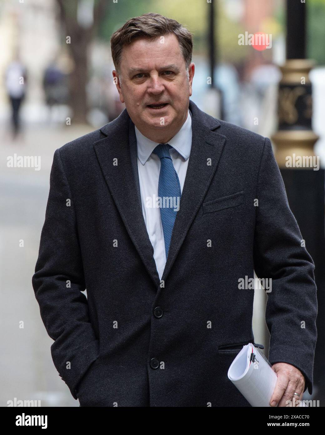 London, England, UK. 6th June, 2024. Work and Pensions Secretary MEL STRIDE is seen outside Westminster studios during a morning media round. (Credit Image: © Thomas Krych/ZUMA Press Wire) EDITORIAL USAGE ONLY! Not for Commercial USAGE! Stock Photo