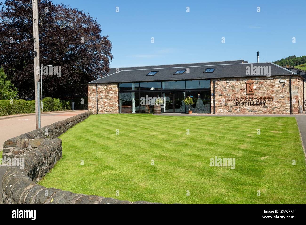 Lindores Abbey Distillery, Lindores, Newburgh, Fife, Scotland Stock Photo