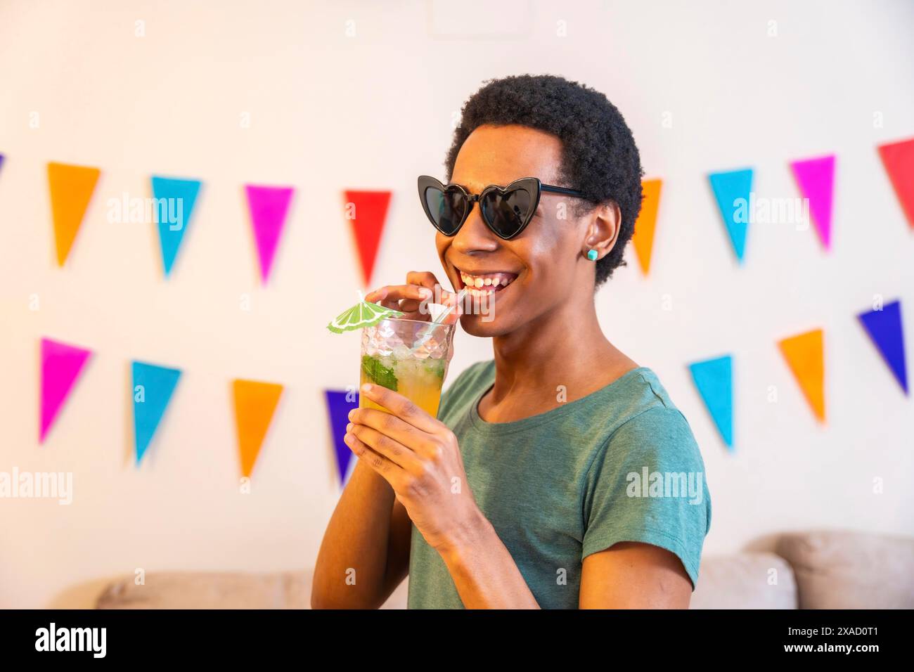 Man sucking at straw hi-res stock photography and images - Alamy