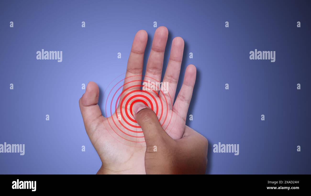Pain tingling and numbness in fingertips stock photo alamy