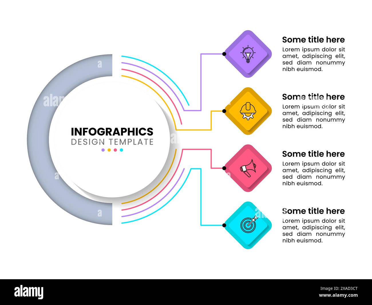 Infographic template with icons and 4 options or steps. Can be used for ...