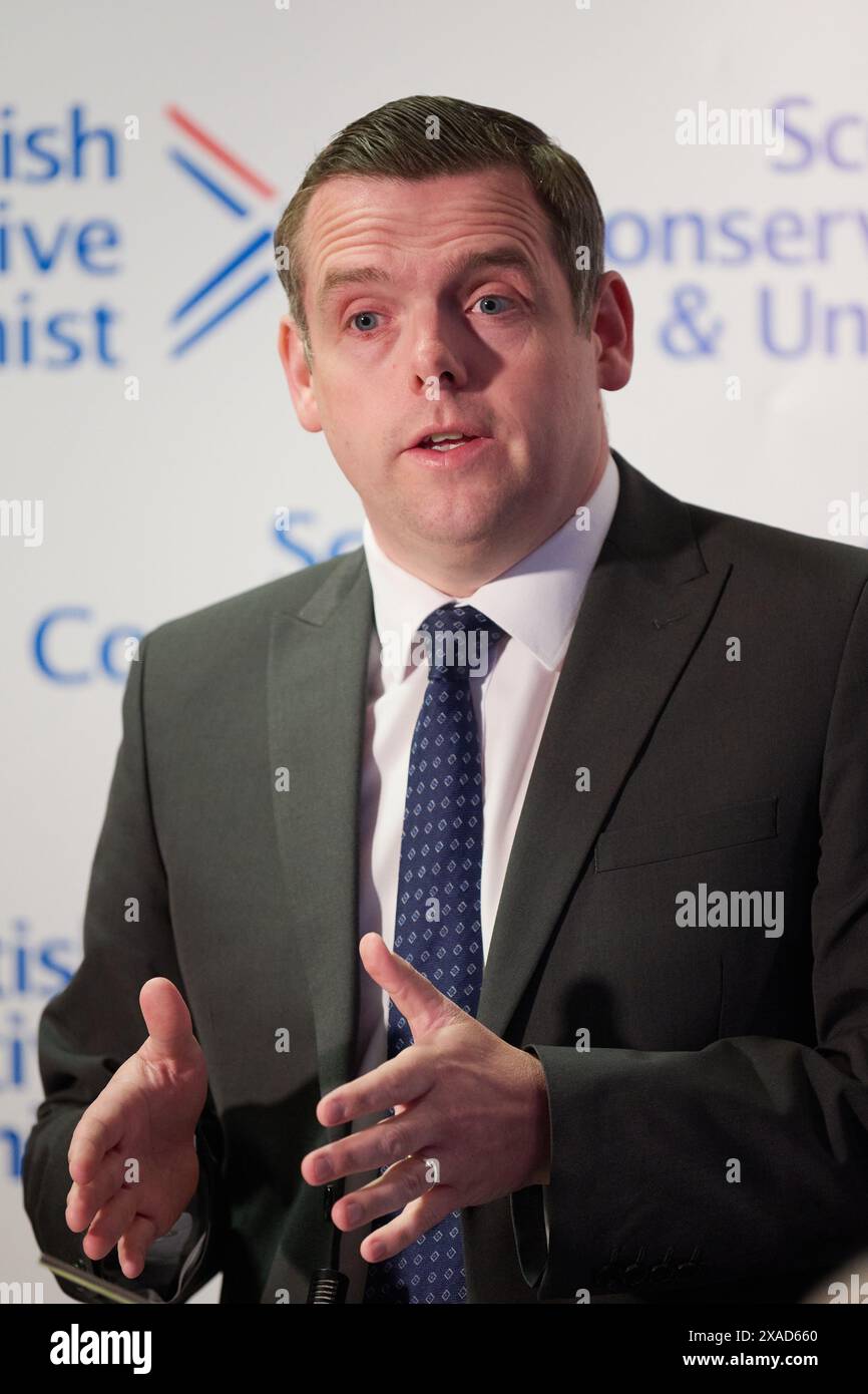 Edinburgh Scotland, UK 06 June 2024. Scottish Conservative leader