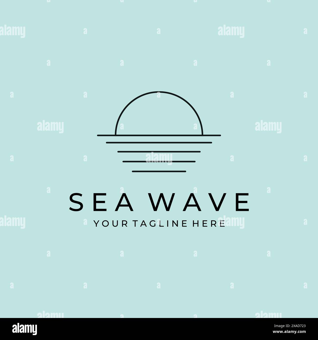 logo line art vector illustration minimalist design Stock Vector Image ...