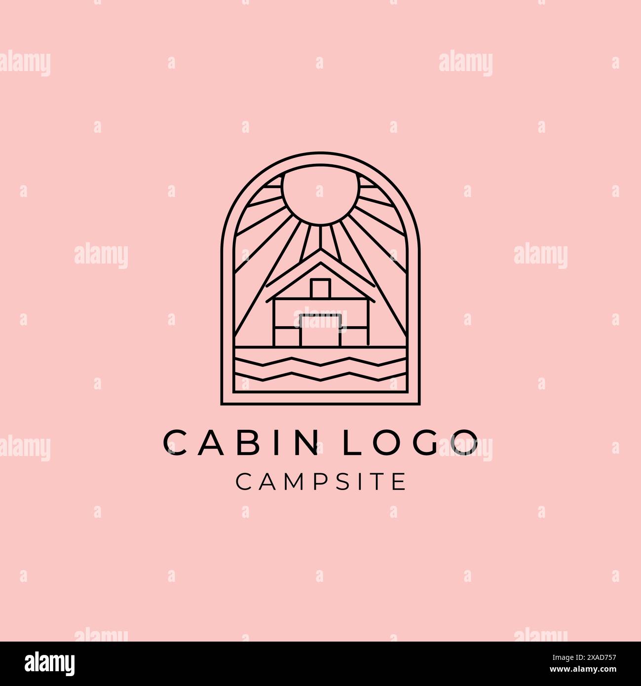 logo line art vector illustration minimalist design Stock Vector Image ...