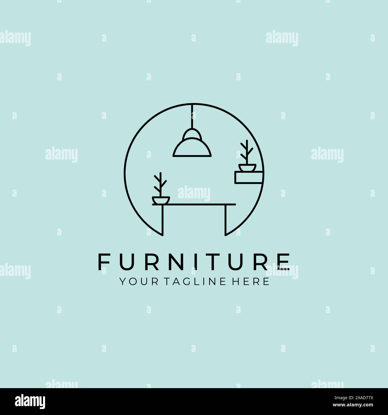 logo line art vector illustration minimalist design Stock Vector Image ...