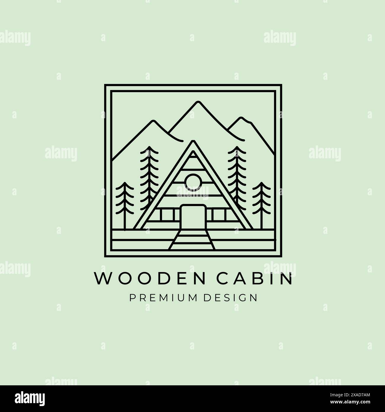 logo line art vector illustration minimalist design Stock Vector Image ...