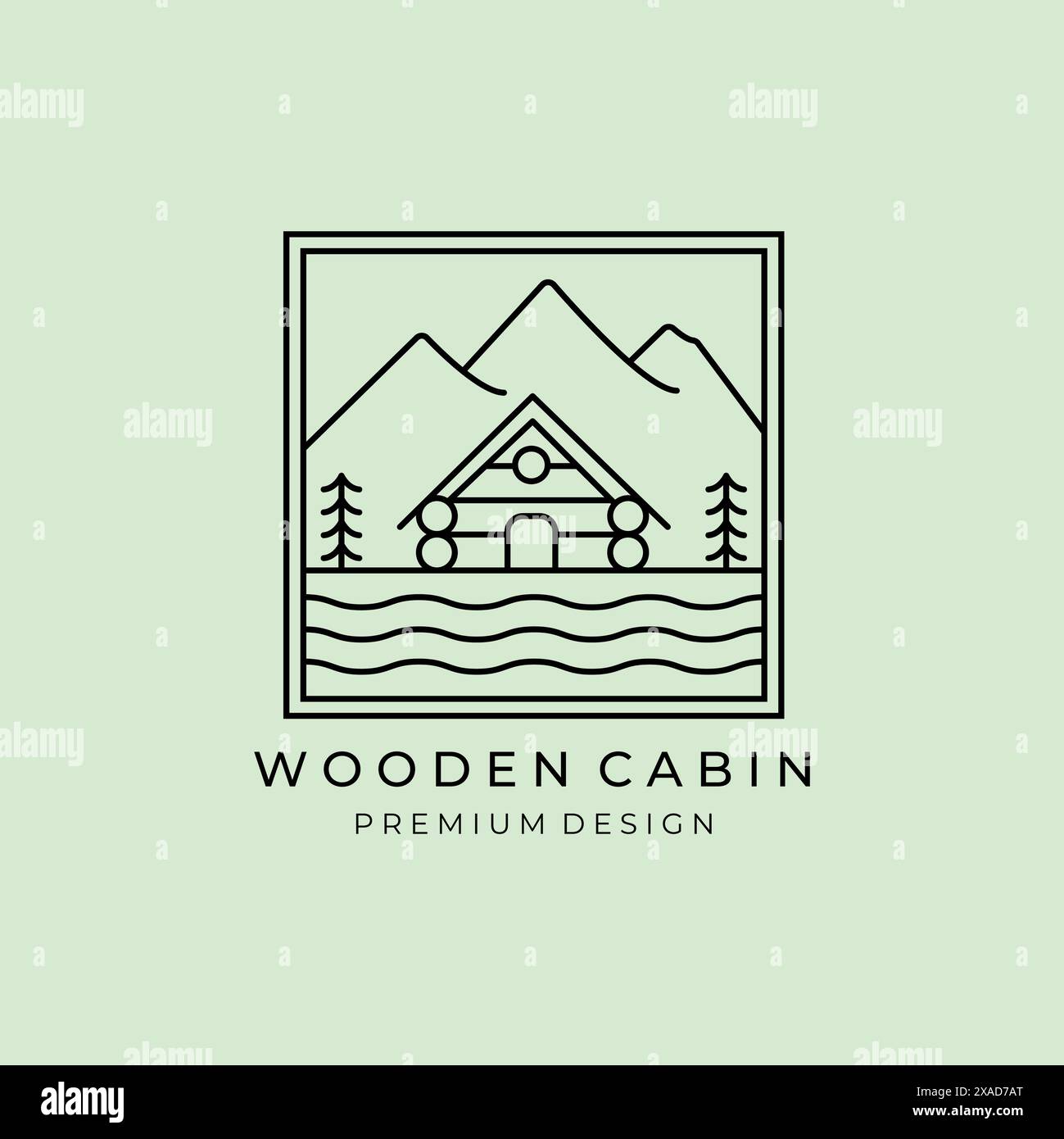 logo line art vector illustration minimalist design Stock Vector Image ...