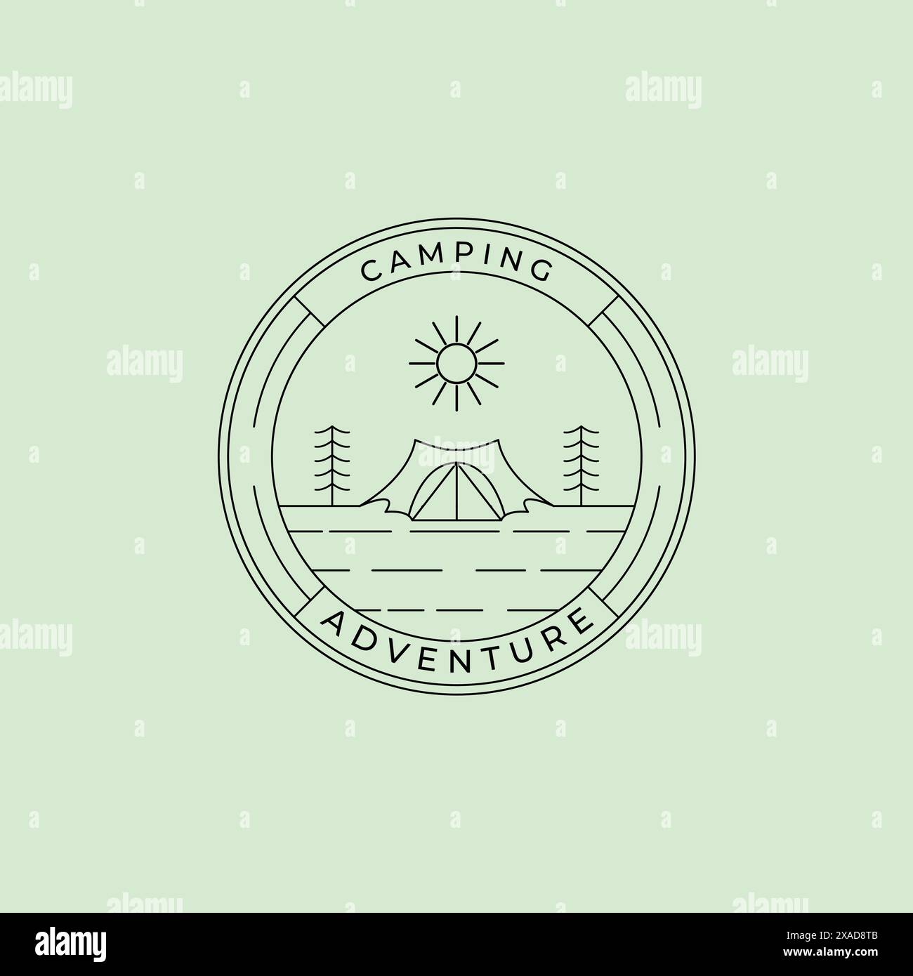 logo line art vector illustration minimalist design Stock Vector Image ...