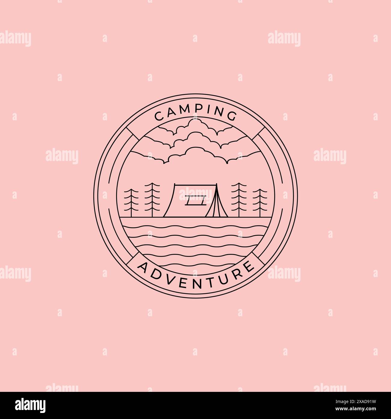 logo line art vector illustration minimalist design Stock Vector Image ...