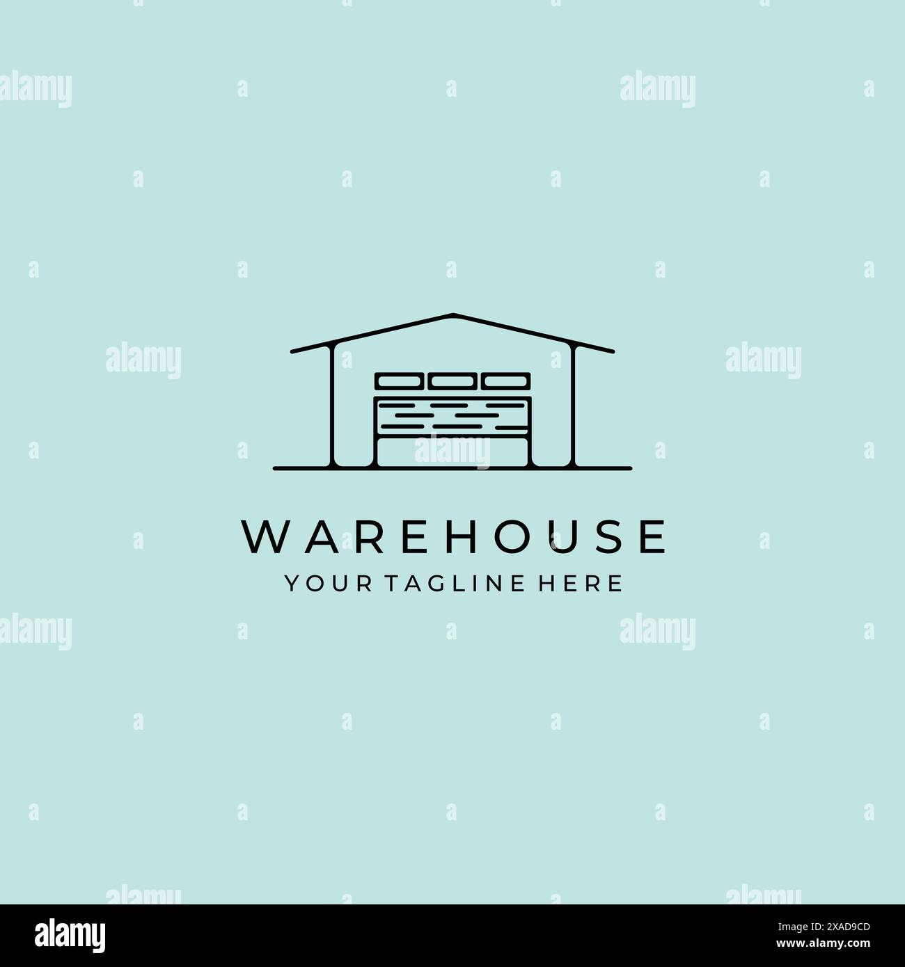 logo line art vector illustration minimalist design Stock Vector Image ...