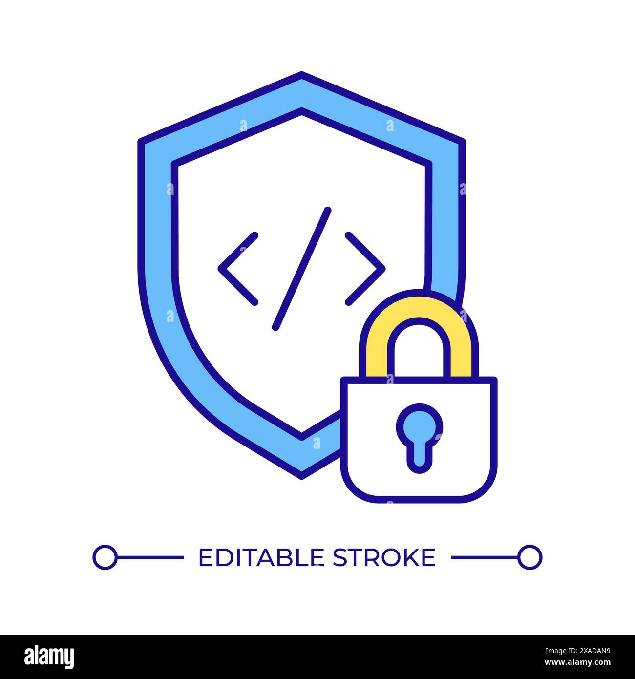 Proprietary license RGB color icon Stock Vector