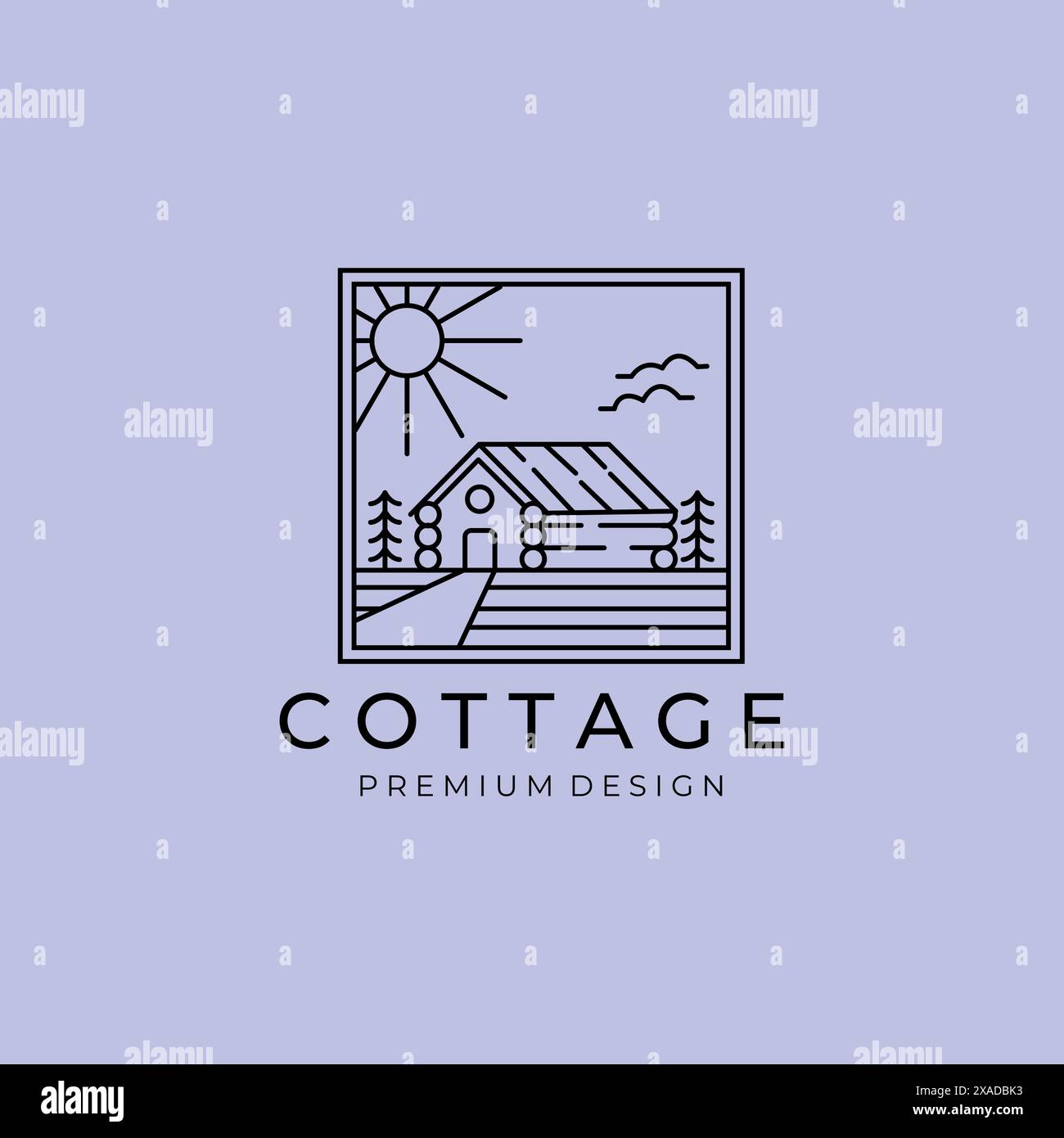 logo line art vector illustration minimalist design Stock Vector Image ...