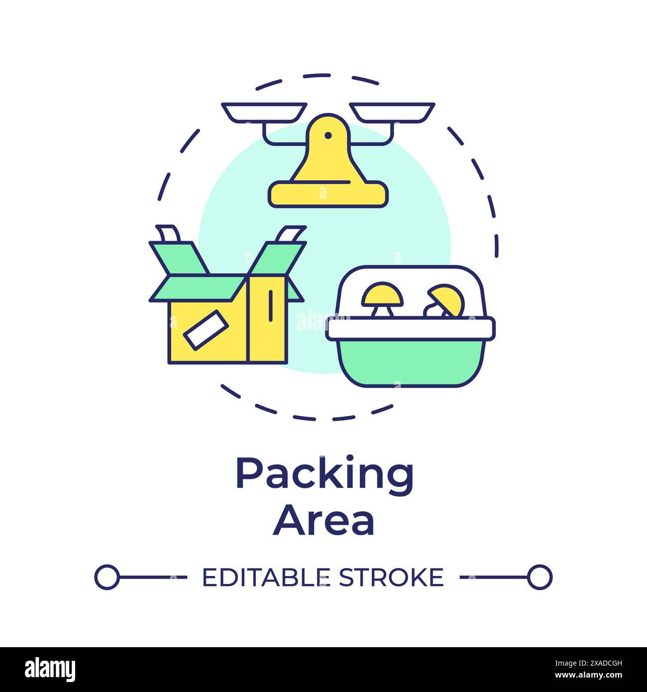 Packing area multi color concept icon Stock Vector Image & Art - Alamy