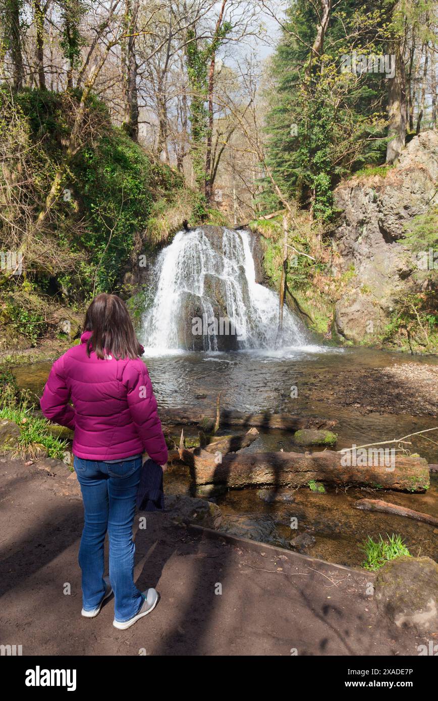 Photochromie Vintage Fairy Glen Waterfall Penmaenmawr - Circa 1897, Format 17x22 Cm, Référence ME8579