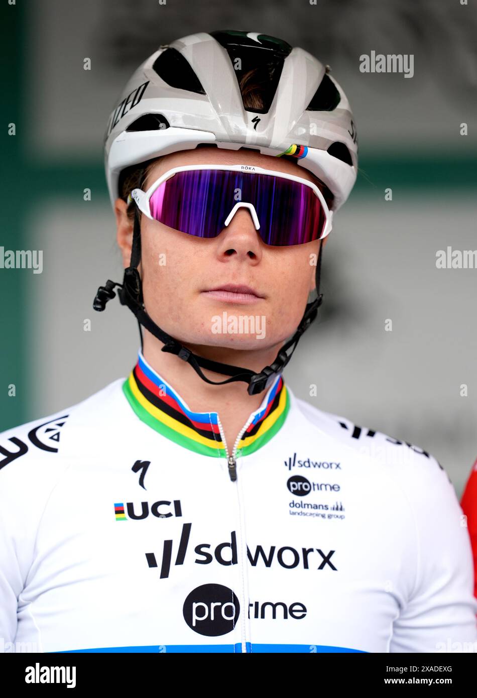 Lotte Kopecky of team SDWorx Protime ahead of stage one of the