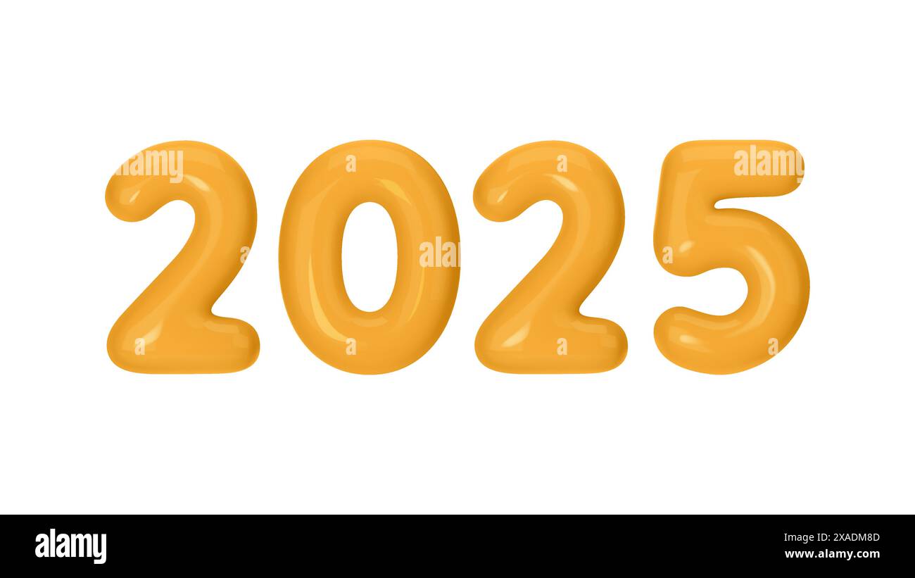 2025 year 3d symbol plastic hi-res stock photography and images - Alamy
