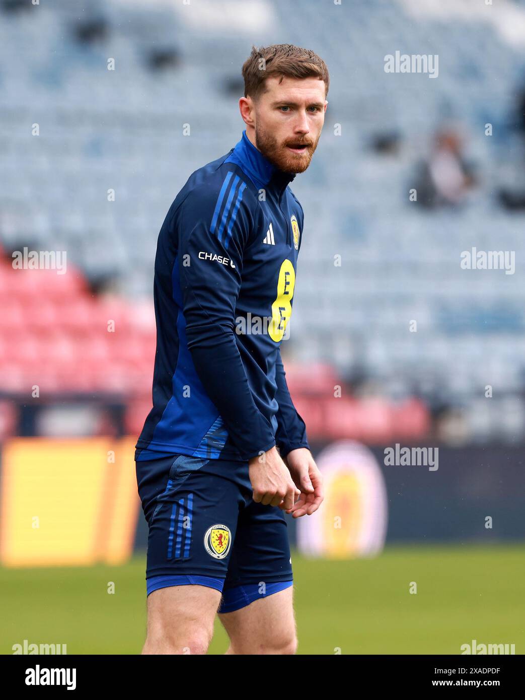 Scotland's Anthony Ralston during a training session at Hampden Park ...