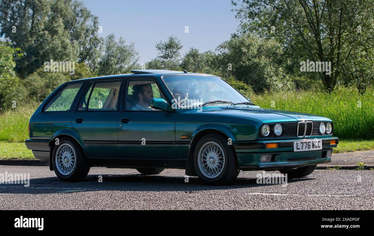 Stony Stratford,UK - June 2nd 2024: 1994 green BMW 3 series 318i car ...