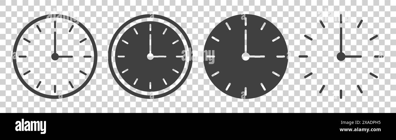 time icon on white background Stock Vector Image & Art - Alamy