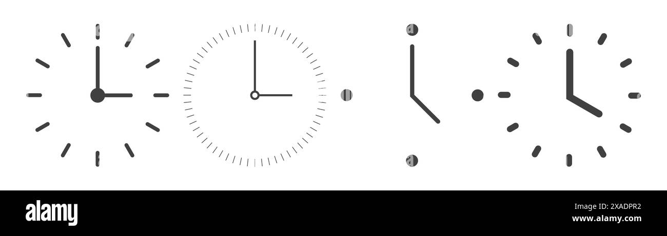 time icon on white background Stock Vector Image & Art - Alamy
